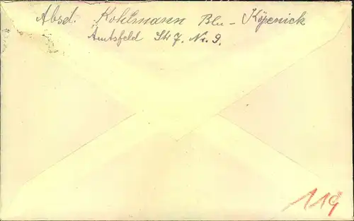 1951, Tag der Briefmarke 20 und 30 Pfg. auf Luftpostbrief ab BERLIN SO 36