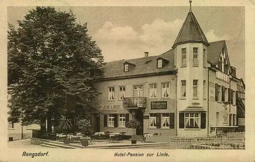 RENGSDORF 1923, Hotel und Pension "Zur Linde", Inh. Jacob Kegel,