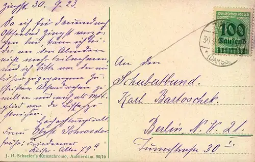 ROTTERDAM; MAASBRÜGGEN; 1923, Mondscheinkarte, Brücken, Straßenbahn, schiff