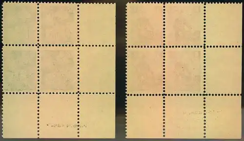 1945, Lokalausgabe GROSSRÄSCHEN im postfrischen Viererblock mit Druckvermerk