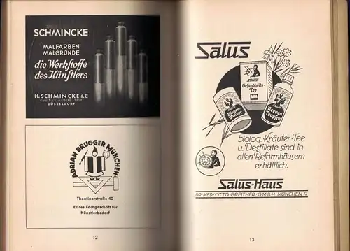 1942, GROSSE DEUTSCHE KUNSTAUSSTELLUNG IN MÜNCHEN; Katalog, Werbung, Bilderteil, Verzeichnis d. Kunstwerke, Literatur