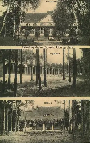 ca. 1915, ZOSSEN, Erholungsheim, Übungsplatz, Haupthaus, Liegehalle, Haus 2, ungebraucht
