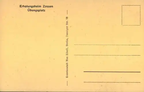 ca. 1915, ZOSSEN,Übungsplatz, Berliner Jugendland, (Mark), Haus 4, 5, 6, ungebraucht