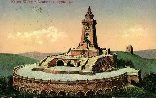 1921, KYFFHÄUSER, Kaiser Wilhelm-Denkmal, Verlagsanstalt Kosmos, Halberstadt Nr. 7518, 25 Jahre Kyffh.  gelaufen