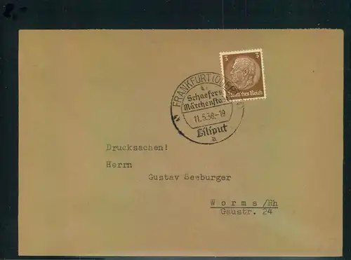 Auflösung: Stempelsammlung Deutsches Reich - FRANKFURT (ODER) , Schäfers Märchenstadt, Liliput 1938