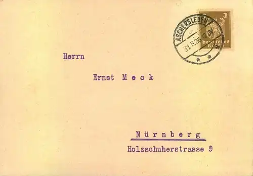 1926, schöne Werbekarte "Tiefbautechn. Büro", ASCHERSLEBEN