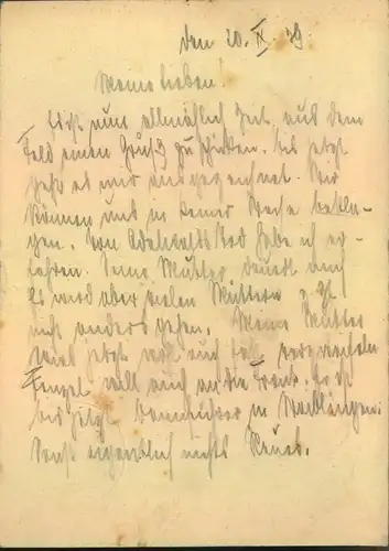 1939, frühe Felspostkarte 21.8.39 - Polenfeldzug