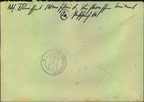 1944, portogerechtes Einschreiben mit Absenderstempel ""Luftwaffenbauamt Warschau""