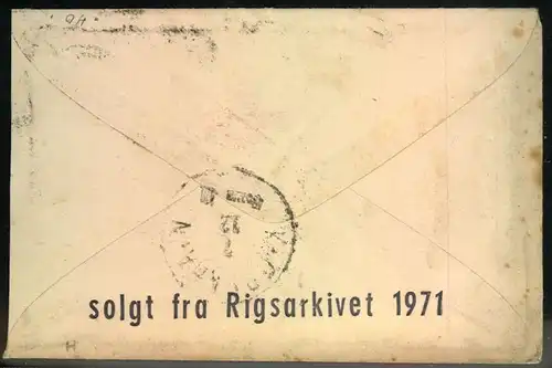 1870, letter with 4 Öre arms with ring cancellation ""13"" and AARHUS cds.