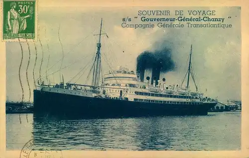 MARINE - S.S. "Gouverneur-Général-Chanzy"