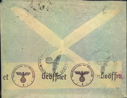 1940 (appr.) airmail ro Vienna with german censor