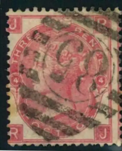 1867, 3 d Victoria rose, wm "Spray of Rose" plate "4" - cv £ 225