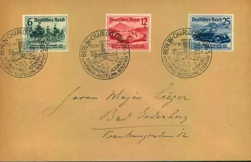 1939,INTERNATIONALE AUTOMOBIL-MOTORRAD AUSSTELLUNG - 686/688 fdc