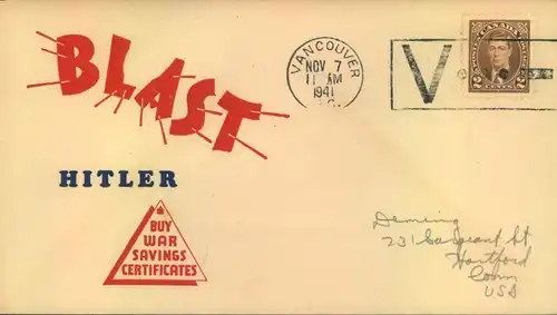 1941, Anti-German propagandad "Blast Hitler" and Victory cancellation