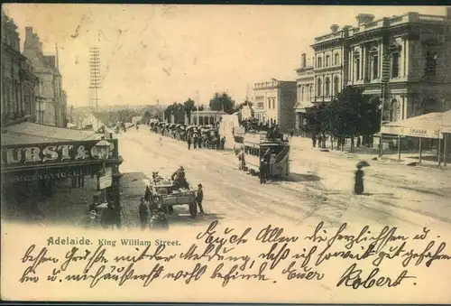 1907, ppc "King illiam Street", ideal franking and LAROS BAY postmark