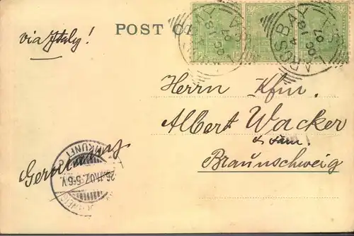 1907, ppc "King illiam Street", ideal franking and LAROS BAY postmark