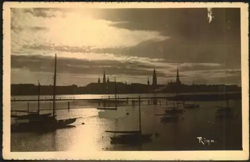 1928, Postcard from RIGA to Germany