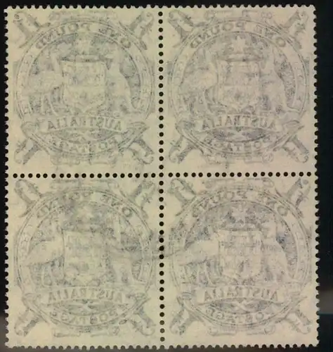 1949, 1 Pound block of four, centric cancellation, vf/superbe