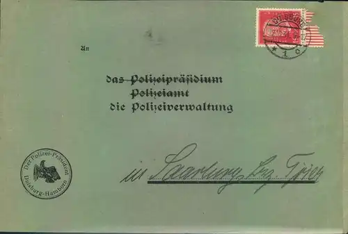 1931, Polizei DUISBURG-HAMBORN, "POL" Lochung