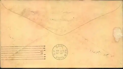 1895, uprated US Stationery envelope from FORT SMITH, Ark. with red "PAID LIVERPOOL US PACKET 1-FEB-8"