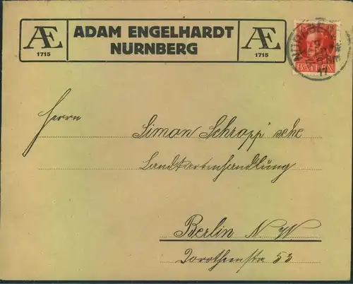 1912/1936, 7 Briefe und eine Karte (gelocht) mit Firmenwerbung - Nürnberg, Magdeburg,Bremen, Baden Baden u.a.