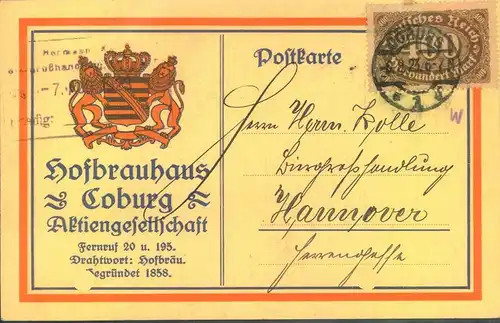 1912/1936, 7 Briefe und eine Karte (gelocht) mit Firmenwerbung - Nürnberg, Magdeburg,Bremen, Baden Baden u.a.