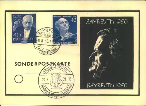 1956, RICHARD WAGNER Festspiele Bayreuth, 2 Karten