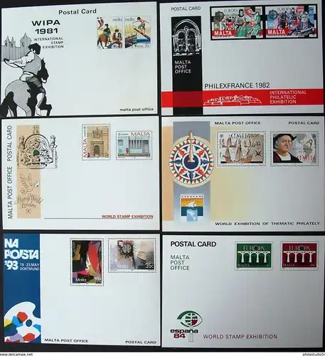 MALTA, 1981/1993, 12 unused stationery cards