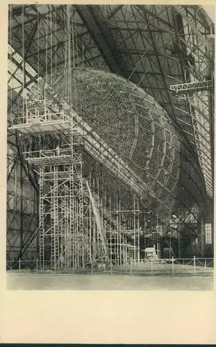 1934, Ansichtskarte "LZ 129 im Bau", gelaufen ab FRIEDRICHSHAFEN