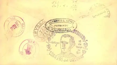 1948, URUGUAY, registered letter - see scan