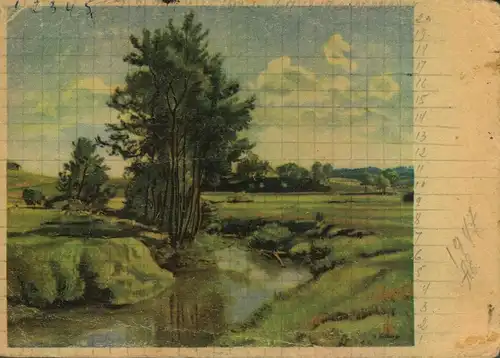 1945, field post card with censor to LENINGRAD