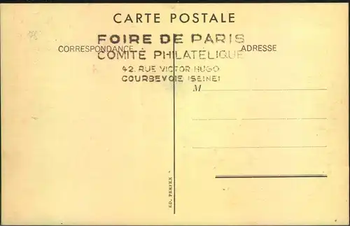 1948, Picture card "FOIRE DE PARIS"