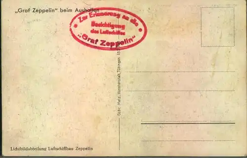 ca. 1930. Bildkarte LZ 127 "Graf Zeppelin" ungebrauchte Bildkarte