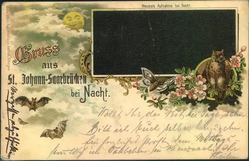 ST. JOHANN-SAARBRÜCKEN, Gruß aus... - verwendet in Diekirch, Luxemburg 1897