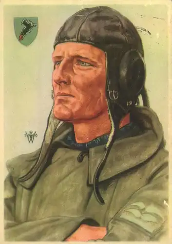 1940, Willrichkarte "Stukaflieger", VDA Schulsammlung