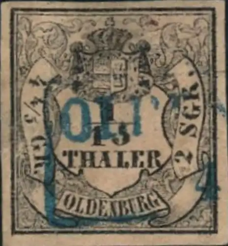 1852, 1/15 Thaler Type III - Mi.-Nr. 3 III (320,-)