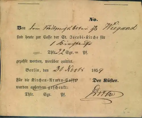 1879, "BERLIN.C. 2. F d", roter "Francostempel" auf Ortsbrief.