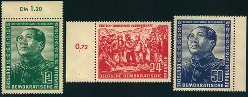 1951, Deutsch-Chinesische Freundschaft komplett postfrisch.