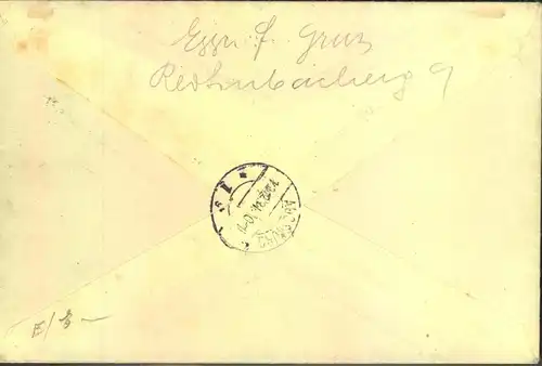 1931, Luftpostbrief ab GRAZR-Eilbrief per Luftpost ab GRAZ mit Ausfallstempel