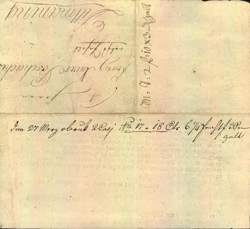 1802, FUHRMANNSBRIEF mit gedrucktem Teil von NÜRNBERG