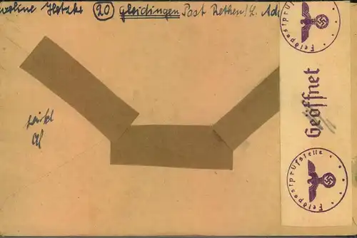 1944, FP-Brief an einen Matrosen in Norden ab HANNOVER-WÜLFEL - "Feldpostprüfstelle"