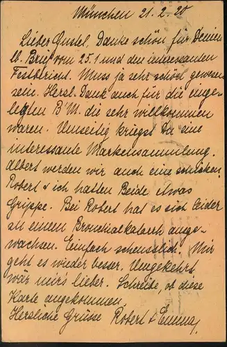 1920, 5 und 10 Pfg. Wappen spät auf 15 Pfg. GSK "Freistaat" ab MÜNCHEN