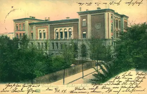 DUISBURG, 1899, Töchterschule, gelaufen