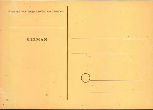 1945 (ca.) interessante Karte "Pauluskirche, Bochum" mit Zudruck "Gebühr bezahlt! / ...Rpf.
