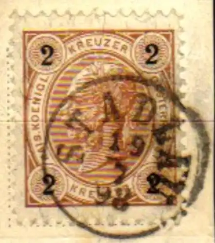 STADLAU, kleiner K1 klar auf Briefstück mit Mi-Nr. 51