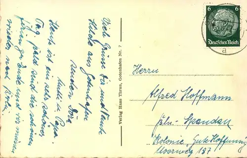 GOTENHAFEN, Postamt, 1940, heute Gdynia, Danziger Bucht