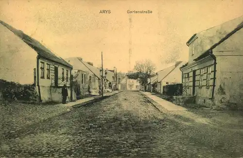 ARYS, Gartenstraße, Feldpost, 1916, heute Orzysz, Masuren/Polen