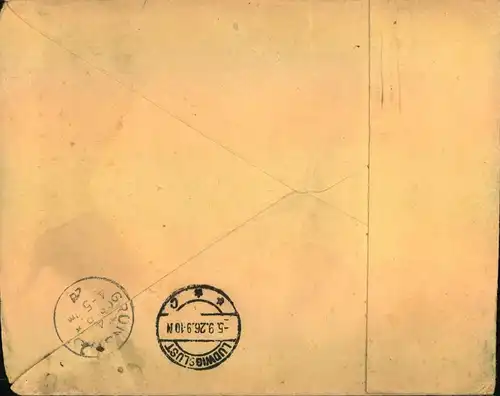 1925, Einschreiben/Eilbotenbrief mit 80 Pfg. Stephan ab EISENBERG (PFALZ)