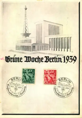 1939, Sonderblatt "Grüne Woche Berlin" .