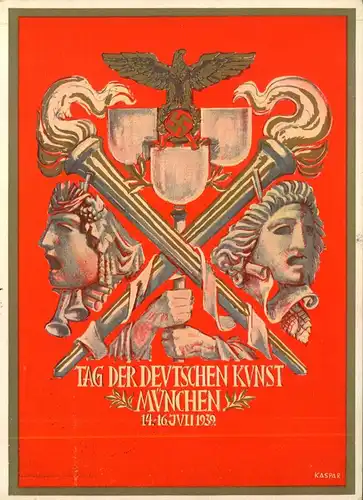 1939, Privatganzsache "Tag der Deutschen Kunst" mit Sondermarke und SSt von MNCHEN